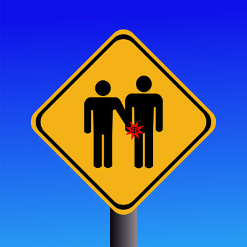 warning pickpockets sign