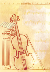Abstract vintage music background