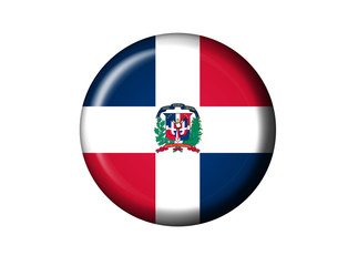 Dominikanische Republik Flaggen Knopf