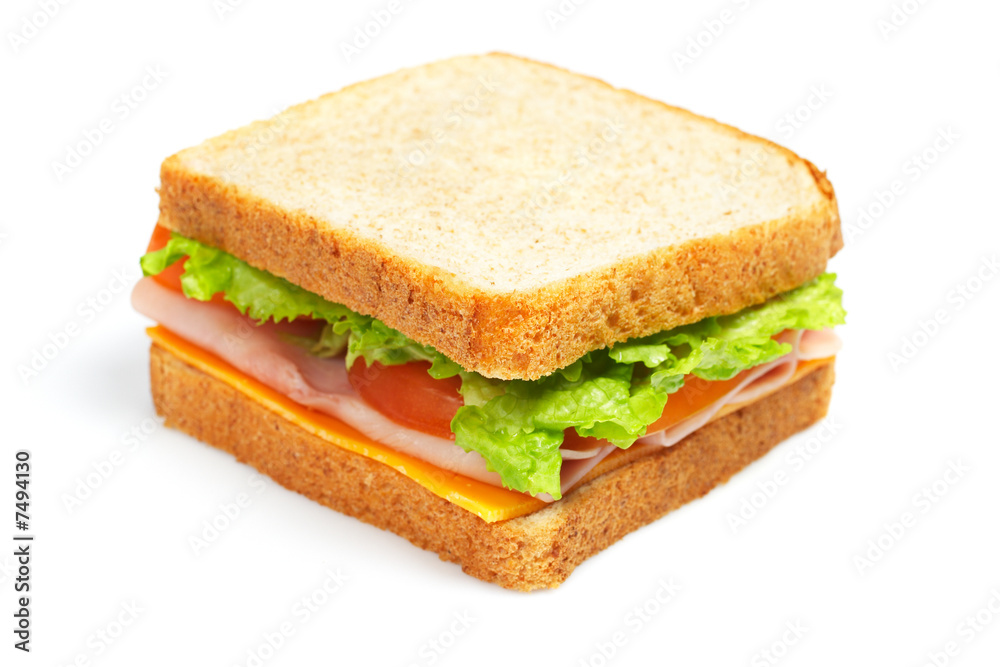 Poster healthy ham sandwich