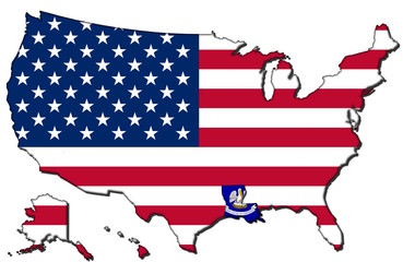 Louisiana mit den vereinigten Staaten