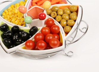 black and green olives
