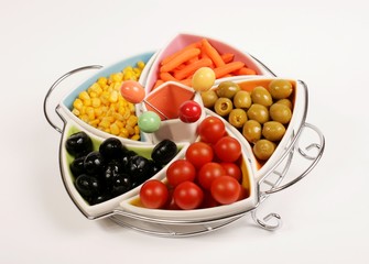 black and green olives