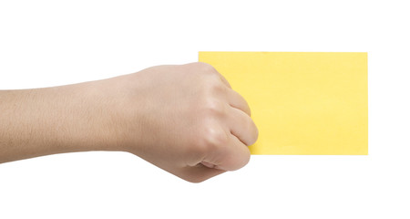 paper card and fist