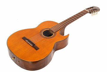 classical guitar with cut body