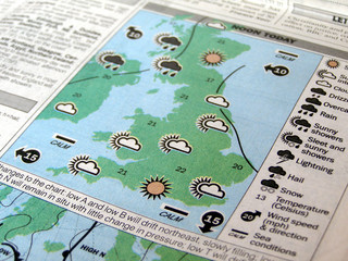Fototapeta premium Prognozy pogody dla Wielkiej Brytanii