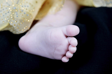 Babies foot taken closeup