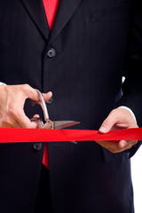 Cutting Red Ribbon