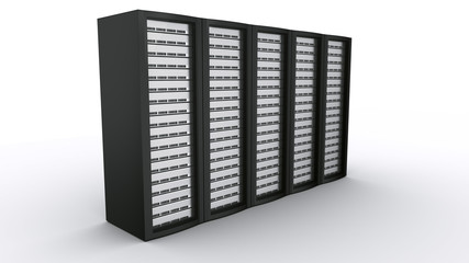 row of rack servers