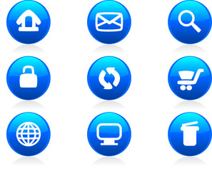 Glossy Internet und Shop Icons und Symbole