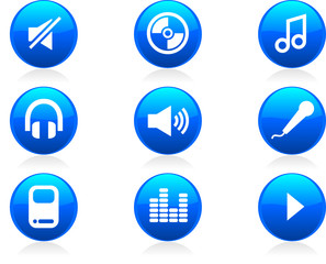 Glossy Musik Icons