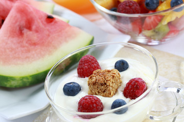Yogurt with fruits