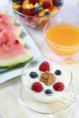 Yogurt with fruits