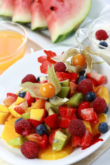Summer refreshment - fruit salad