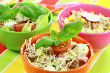 Different salads in buffet
