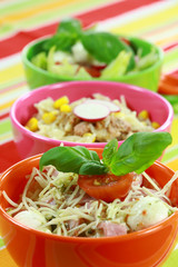 Different salads in buffet