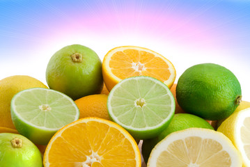 Fototapeta na wymiar citrus and sun