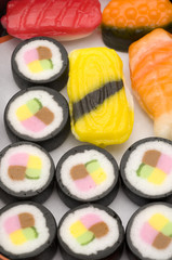 Closeup Candy Sushi