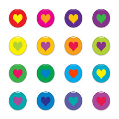 Colorful hearts