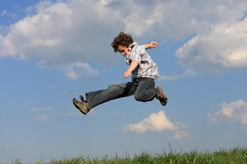 Boy jumping