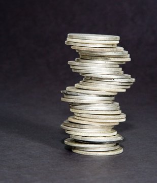 Silver Coin Staggered Stack