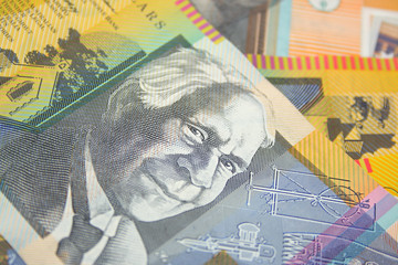 Australian currency focus on eyes