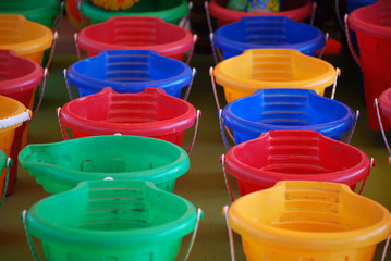 Colored buckets - Pattern / Background