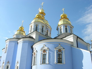 Mishalovskij Zlatoverhij (Goldroof) monastery in Kiev, Ukraine.