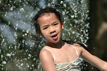 Obraz premium child and water
