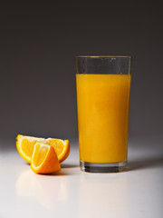 Orange segments and juice