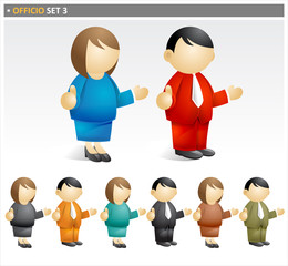 Fototapeta premium Business People speech - officio icon set