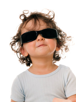 Baby in sunglasses.
