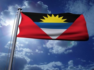 Fototapeta na wymiar Antigua and Barbuda flag