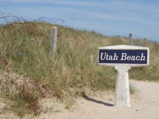 Utah Beach, plage du débarquement en Normandie, France