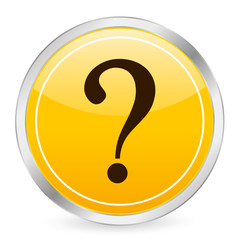 interrogative mark yellow circle icon