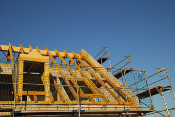 Dachstuhl Dach Bausparkasse Nürnberg Hausbau 