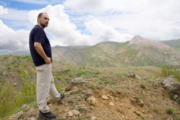 Hiking in the mountains