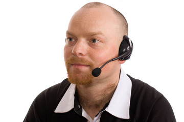 isolated customer service operator