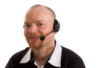 isolated customer service operator