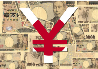 Yen symbol with currency