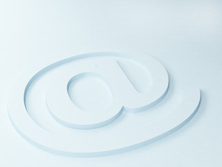 Background with 3d symbol e-mail