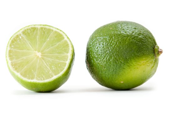 Lime on a white background