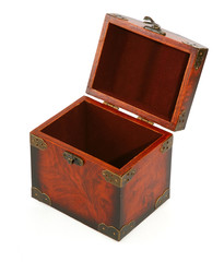 open antique wooden trunk #2