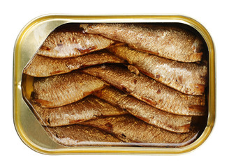 Sprat fish canned