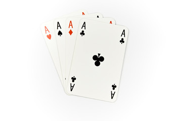 Four aces of cards