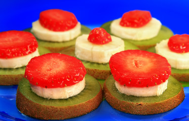 Juicy ripe sweet strawberry and other berries