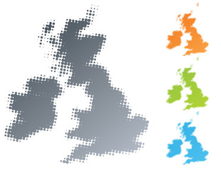 Obraz premium United Kingdom Ireland halftone design element