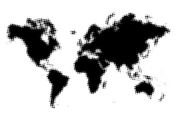 Halftone world map