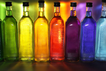 Colorful bottles © Leigh Prather