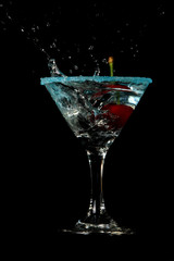 Cocktail on black background